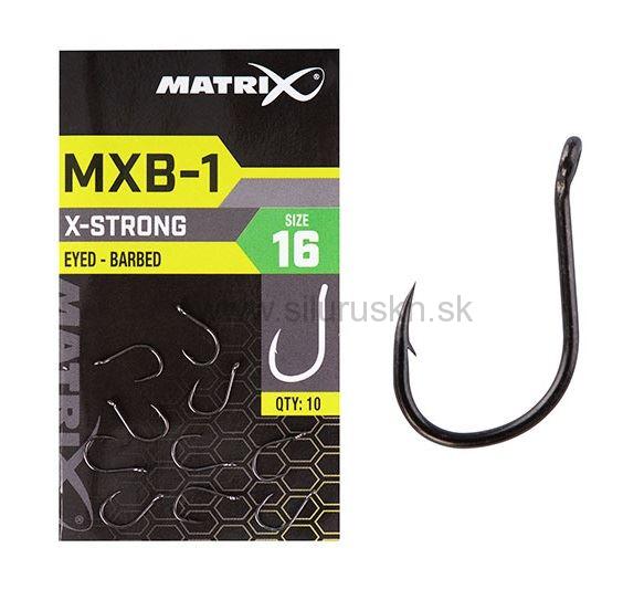 Háčiky Matrix MXB-1 Barbed Eyed End Black Nickel - výber z viacerých veľkostí