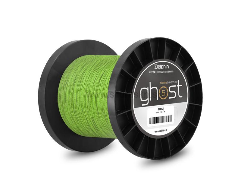 Šnúra Delphin GHOST 4+1 zelená 0,16mm 8,2kg 6000m