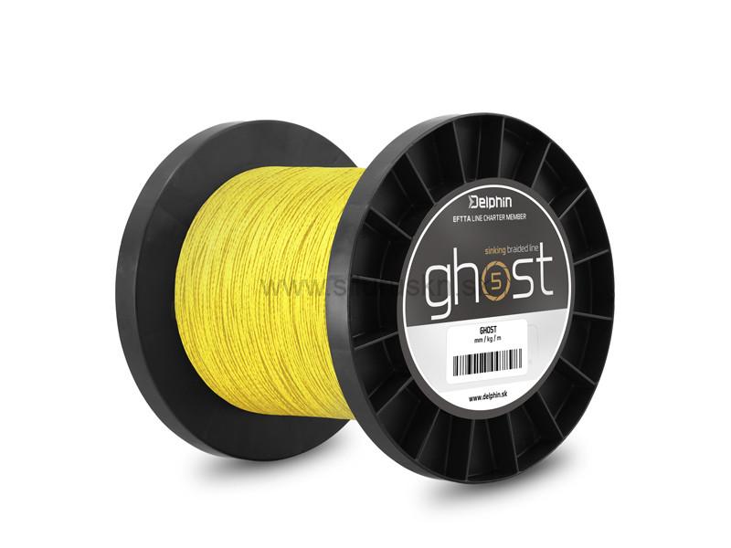 Šnúra Delphin GHOST 4+1 žltá 0,18mm 9,1kg 6000m