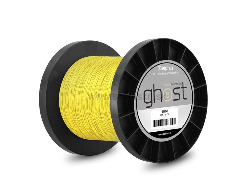 Šnúra Delphin GHOST 8+1 žltá 0,33mm 18,1kg 2000m