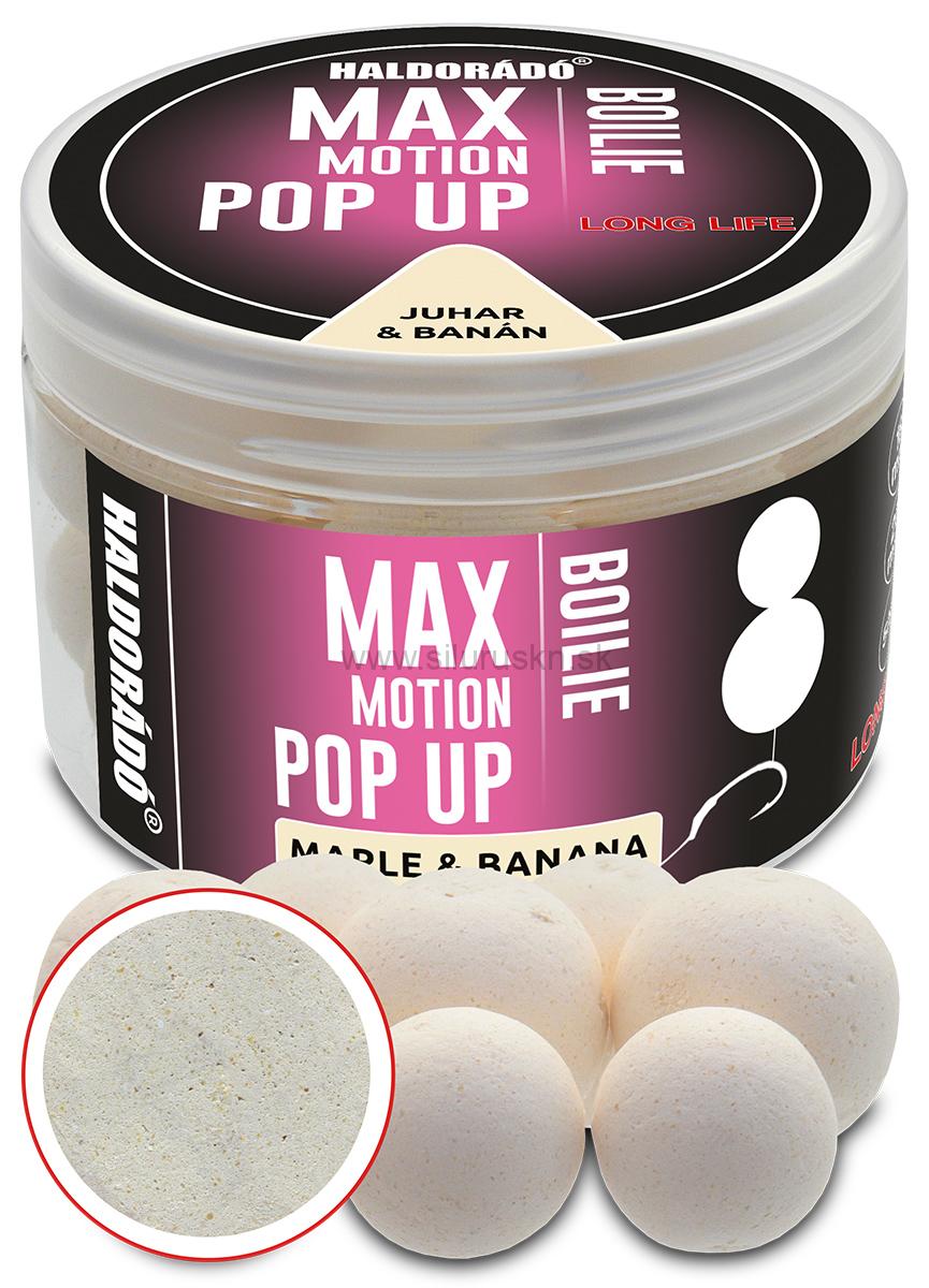 Boilies HALDORADO Max Motion Boilie PopUp 50g 16, 20mm Javor - Banán