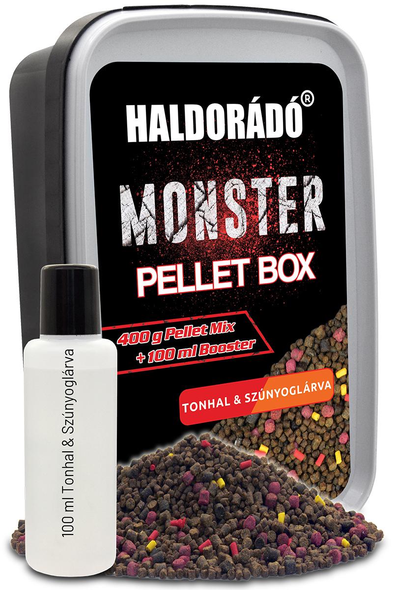 Pelety HALDORADO Monster Pellet Box 400g+10ml Tuniak - Patentka