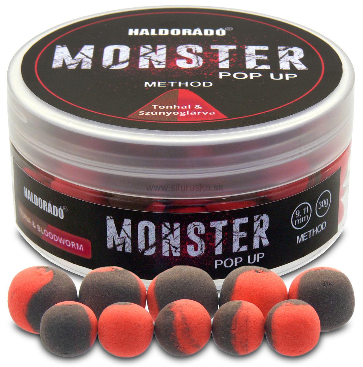 Boilies HALDORADO Monster Pop-UP Method 9,11mm 30g Tuniak - Patentka