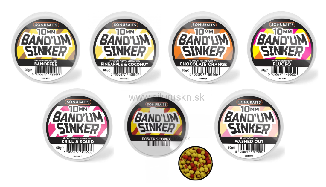 Pelety Sonubaits Bandum Sinker 8mm - výber z viacerých príchutí